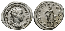 GORDIAN III (238-244). Antoninianus. Rome.
Obv: IMP GORDIANVS PIVS FEL AVG.
Radiate, draped and cuirassed bust right.
Rev: VIRTVTI AVGVSTI.
The Farnes...