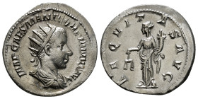 GORDIAN III (238-244). Antoninianus. Antioch.
Obv: IMP CAES M ANT GORDIANVS AVG.
Radiate, draped and cuirassed bust right.
Rev: AEQVITAS AVG.
Aequitas...