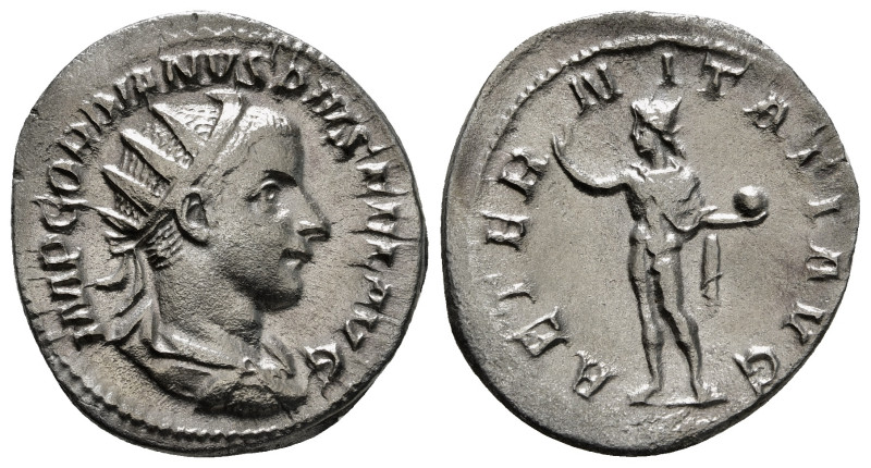 GORDIAN III (238-244). Antoninianus. Rome.
Obv: IMP GORDIANVS PIVS FEL AVG.
Radi...