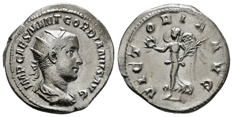 GORDIAN III (238-244). Antoninianus. Rome.
Obv: IMP CAES M ANT GORDIANVS AVG.
Ra...