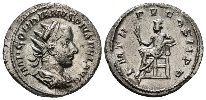 GORDIAN III (238-244). Antoninianus. Rome.
Obv: IMP GORDIANVS PIVS FEL AVG.
Radi...