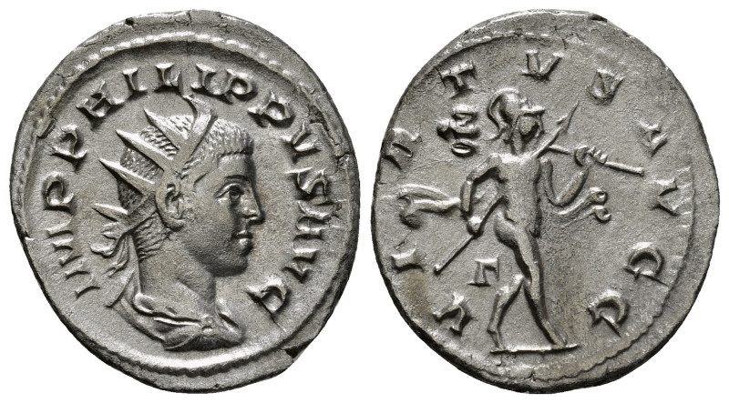 PHILIP II (247-249). Antoninianus. Rome.
Obv: IMP PHILIPPVS AVG.
Radiate, draped...