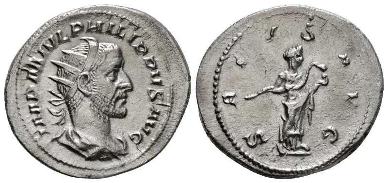 Philip I, 244-249. Antoninianus , Rome, 244-245. 4,95 g - 24,89 mm. IMP M IVL PH...