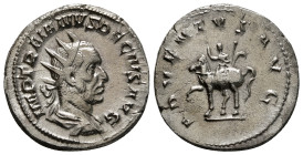TRAJANUS DECIUS (249-251). Antoninianus. Rome.
Obv: IMP C M Q TRAIANVS DECIVS AVG.
Radiate, draped and cuirassed bust right.
Rev: ADVENTVS AVG.
Empero...
