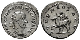 TRAJANUS DECIUS (249-251). Antoninianus. Rome.
Obv: IMP C M Q TRAIANVS DECIVS AVG.
Radiate, draped and cuirassed bust right.
Rev: ADVENTVS AVG.
Empero...