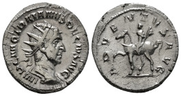 TRAJANUS DECIUS (249-251). Antoninianus. Rome.
Obv: IMP C M Q TRAIANVS DECIVS AVG.
Radiate, draped and cuirassed bust right.
Rev: ADVENTVS AVG.
Empero...
