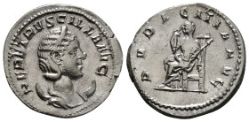HERENNIA ETRUSCILLA (Augusta, 249-251). Antoninianus. Rome.
Obv: HER ETRVSCILLA AVG.
Diademed and draped bust right, set on crescent.
Rev: PVDICITIA A...