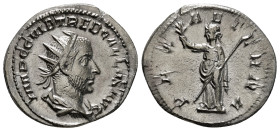 TREBONIANUS GALLUS (252-253). Antoninianus. Rome.
Obv: IMP C C VIB TREB GALLVS AVG.
Radiate, draped and cuirassed bust right.
Rev: PAX AETERNA.
Pax st...