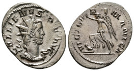 GALLIENUS (253-268). Antoninianus. Colonia Agrippinensis.
Obv: GALLIENVS P F AVG.
Radiate and cuirassed bust right.
Rev: VICT GERMANICA.
Victory advan...