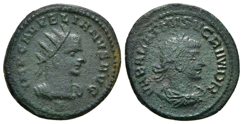 AURELIAN with VABALATHUS (270-275). Antoninianus. Antioch.
Obv: VABALATHVS V C R...