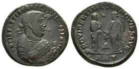 DIOCLETIAN (284-305). Follis. Treveri.
Obv: D N DIOCLETIANO FELICISSIMO SEN AVG.
Laureate and mantled bust right, holding olive branch and mappa.
Rev:...