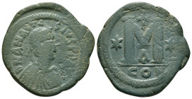 Byzantine Coins
ANASTASIUS I (491-518). Follis. Constantinople.
Obv: D N ANASTASIVS P P AVG.
Diademed, draped and cuirassed bust right.
Rev: Large...