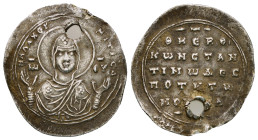 Byzantine Coins
CONSTANTINE IX MONOMACHUS (1042-1055). 2/3 Miliaresion. Constantinople.
Obv: H PΛAXЄPNITICA / MP - ΘV.
Facing bust of the Virgin Mary,...