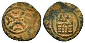 CRUSADERS. County of Tripoli. Raymond III, 1152-1187. Ae 0,75 g - 14,27 mm +CIVITΛS Fortified gateway with five crenellations and large divided door w...