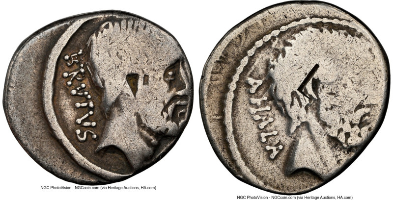 Q. Servilius Caepio (M. Junius) Brutus, as Moneyer (ca. 54 BC). AR denarius (18m...