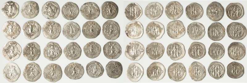 ANCIENT LOTS. Oriental. Sasanian Kingdom. Lot of thirty (30) AR drachms. Fine-VF...