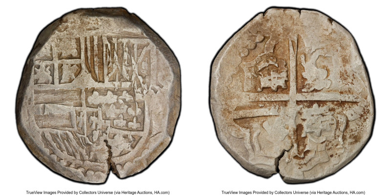 Philip III Cob 8 Reales ND (1598-1652)-P VF Details (Saltwater Damage) PCGS, Pot...