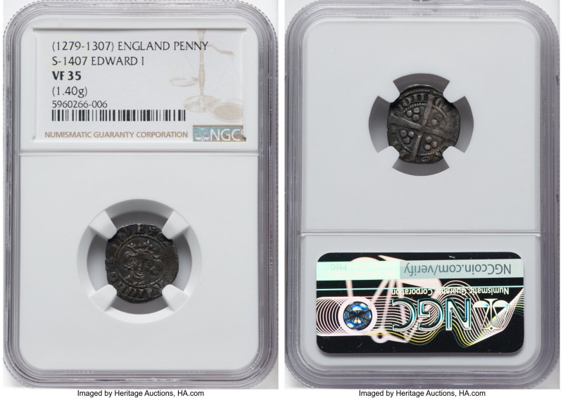 Edward I (1272-1307) Penny ND (1279-1307) VF35 NGC, London mint, S-1407. 1.40gm....