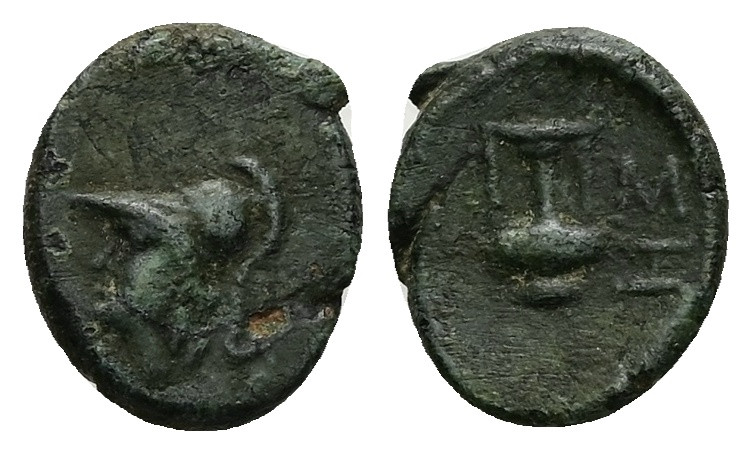 Thrace, Sestos. Ae, 1.49 g 12.96 mm. Second half of the 2nd century BC.
Obv: Hea...