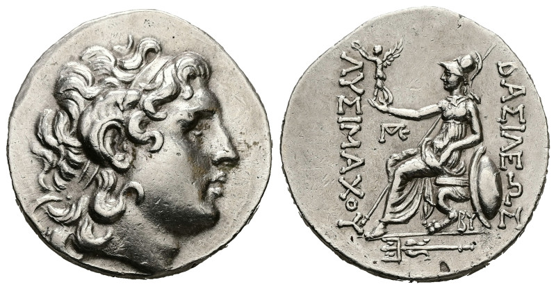 Kings of Thrace (Macedonian). Lysimachos. AR Tetradrachm, 17.02 g 31.35 mm. 305-...