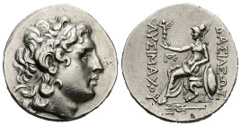 Kings of Thrace (Macedonian). Lysimachos. AR Tetradrachm, 17.02 g 31.35 mm. 305-281 BC. Byzantion.
Obv: Diademed head of the deified Alexander right,...
