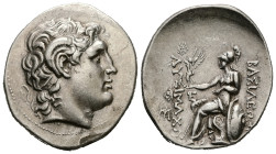 Kings of Thrace(Macedonian). Lysimachos. AR Tetradrachm, 16.92 g 36.33 mm. 323–281 BC. Lysimachia(?).
Obv: Diademed head of the deified Alexander rig...