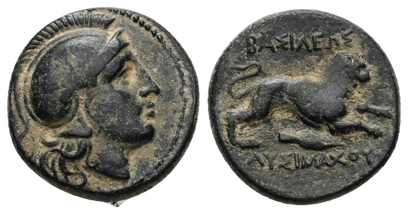 Kings of Thrace (Macedonian). Lysimachos, Ae, 5.82 g 19.09 mm. 305-281 BC. Uncer...