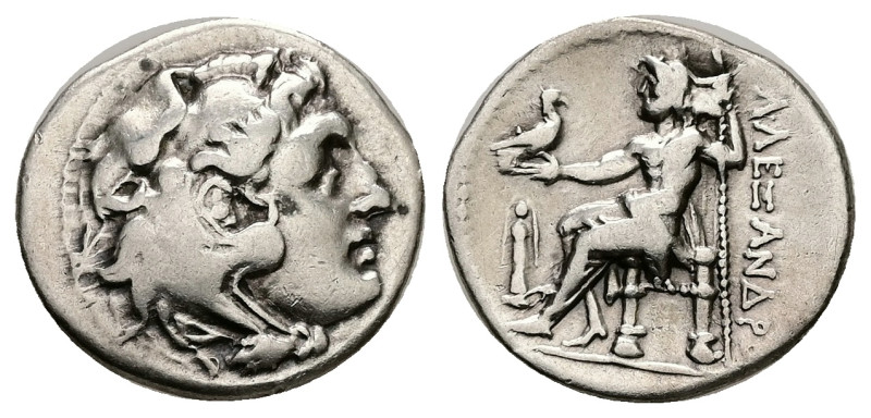 Kings of Macedon. Alexander III "the Great". AR Drachm, 4.12 g 19.09 mm. 336-323...