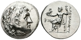Kings of Macedon, Alexander III ‘the Great’, AR Tetradrachm, 16.71 g 31.96 mm. 336-323 BC. Perge, CY 27 = 195/4.
Obv: Head of Herakles to right, wear...