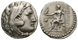 Kings of Macedon, Alexander III 'the Great'. AR Tetradrachm, 17.00 g 28.97 mm. Halikarnassos(?). Circa early 2nd century BC. 
Obv: Head of Heracles we...