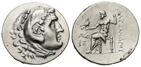 Kings of Macedon. Alexander III 'the Great', AR Tetradrachm, 16.95 g 33.08 mm. 336-323 BC. Aspendos. Dated CY 15 (Circa 198/7).
Obv: Head of Herakles ...