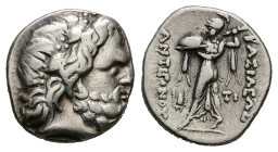 Kings of Macedon, Antigonos Gonatas. AR Drachm, 3.89 g 17.13 mm. 271-265 BC. Amphipolis.
Obv: Head of Poseidon right, bearded.
Rev: BAΣIΛEΩΣ ΑΝΤΙΓΟΝΟΥ...