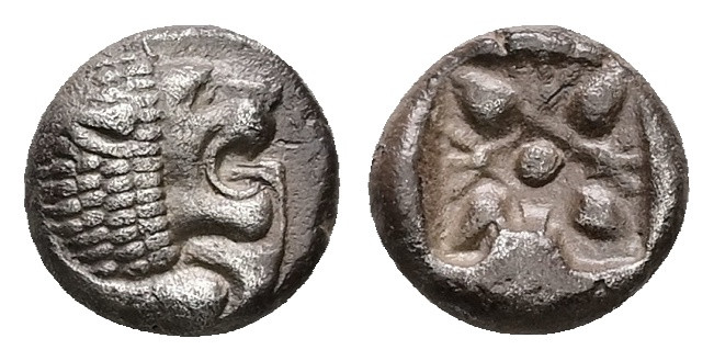 Ionia, Miletos. AR Obol or Hemihekte, 1.19 g 9.10 mm. Late 6th-early 5th century...