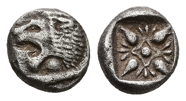 Ionia, Miletos. AR Obol or Hemihekte, 1.19 g 9.47 mm. Late 6th-early 5th centuri...