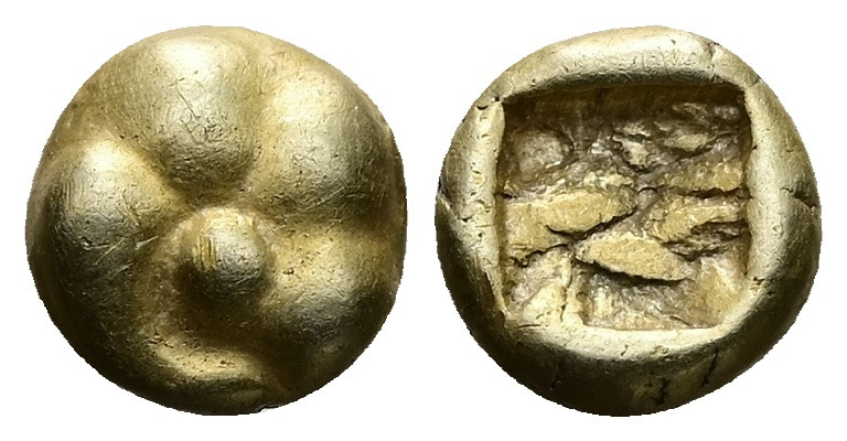 Kings of Lydia, Time of Alyattes to Kroisos. EL 1/24 Stater, 0.57 g 5.68 mm. Cir...