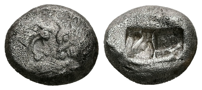 Kings of Lydia, Sardes. Kroisos. AR Half Stater, 5.41 g 15.13 mm. Circa 564/53-5...