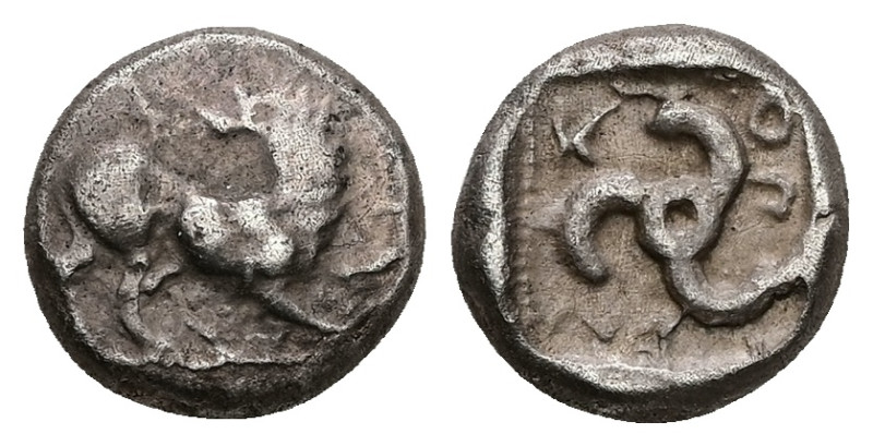 Dynasts of Lycia, Kuprilli AR Tetrobol, 2.68 g 12.19 mm. Circa 480-440 BC. 
Obv:...