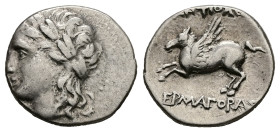 Caria, Alabanda (as Antiocheia). AR Drachm, 4.18 g 19.22 mm. Circa 197-188 BC. Ermagoras, magistrate.
Obv: Laureate head of Apollo left
Rev: ΑΝΤΙΟΧΕΩΝ...