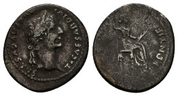 Tiberius, 14-37 AD. AR, Denarius. 3.46 g. 20.01 mm. Lugdunum (Lyon).
Obv: [TI CAES]AR DIVI [AVG F AVGVSTVS]. Laureate head of Augustus, right.
Rev: PO...