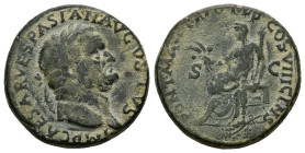 Vespasian, AD 69-79. AE, As. 11.83 g. 27.27 mm. Rome.