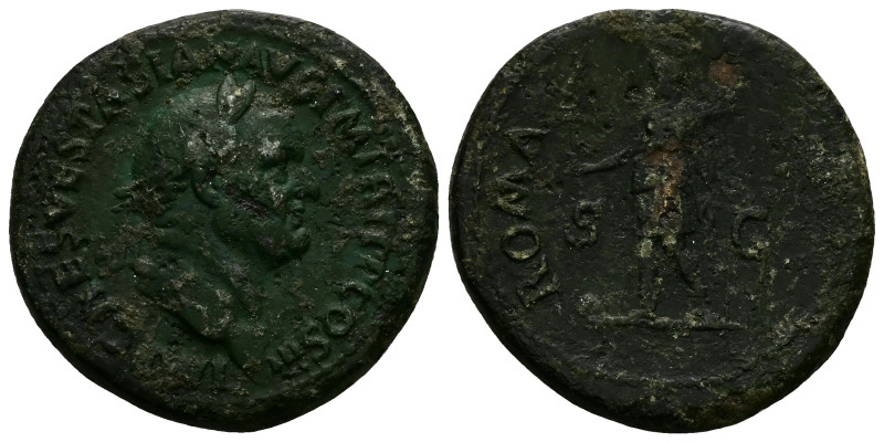 Vespasian, AD 69-79. AE, Sestertius. 23.92 g. 34.98 mm. Rome.
Obv: IMP CAES VESP...