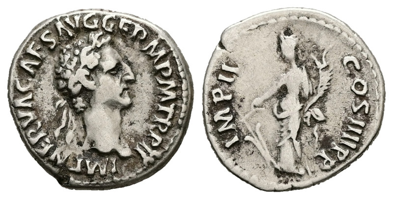 Nerva, AD 96-98. AR, Denarius. 3.30 g. 18.77 mm. Rome.
Obv: IMP NERVA CAES AVG G...