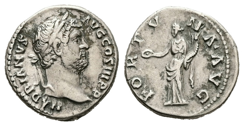 Hadrian, AD 117-138. AR, Denarius. 3.32 g. 17.79 mm. Uncertain mint in the East....