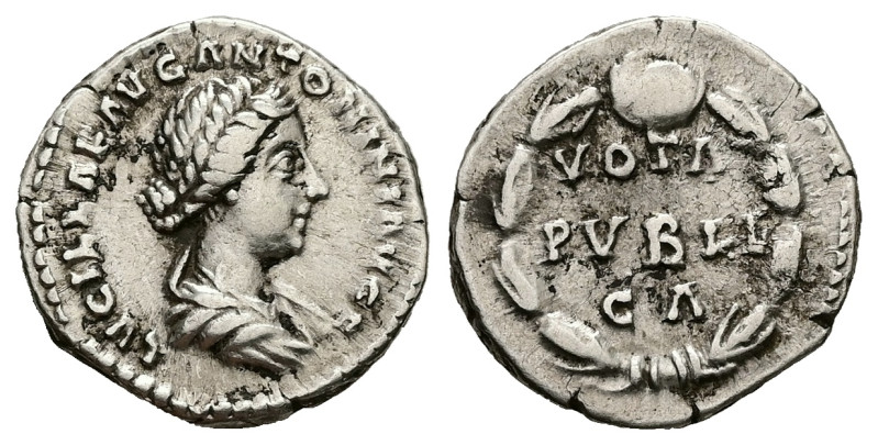 Lucilla, AD 164-182. AR, Denarius. 3.05 g. 18.51 mm. Rome.
Obv: LVCILLAE AVG ANT...