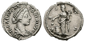 Lucilla, AD 164-182. AR, Denarius. 3.26 g. 19.32 mm. Rome.
Obv: LVCILLAE AVG ANTONINI AVG F. Bust of Lucilla, bare-headed, hair waved and fastened in ...