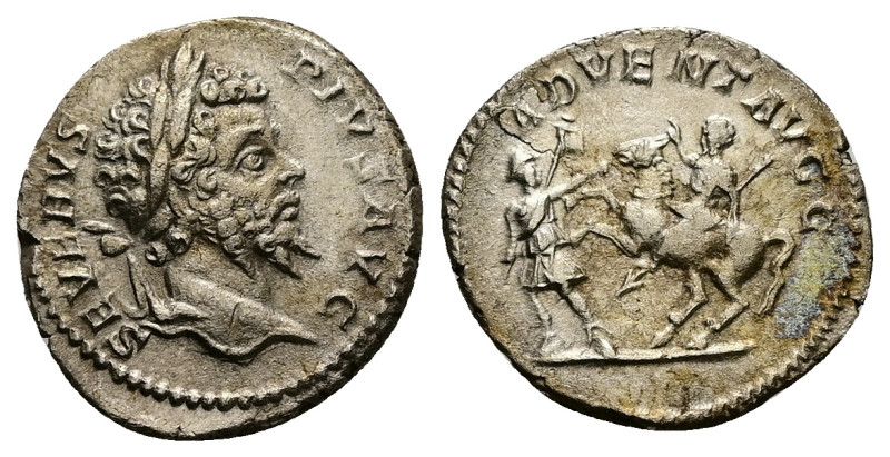 Septimius Severus, AD 193-211. AR, Denarius. 3.00 g. 19.20 mm. Rome.
Obv: SEVERV...