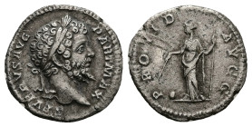 Septimius Severus, AD 193-211. AR, Denarius. 2.80 g. 18.36 mm. Rome.
Obv: SEVERVS AVG PART MAX. Head of Septimius Severus, laureate, right
Rev: PROVID...