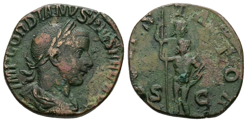 Gordian III, AD 238-244. AE, Sestertius. 16.13 g. 29.25 mm. Rome.
Obv: IMP GORDI...