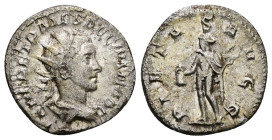 Herennius Etruscus as Caesar, AD 249-251. AR, Antoninianus. 3.30 g. 22.02 mm. Rome.
Obv: Q HER ETR MES DECIVS NOB C. Bust of Herennius Etruscus, radia...