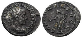 Volusian, AD 251-253. AR, Antoninianus. 2.96 g. 21.99 mm. Rome.
Obv: IMP CAE C VIB VOLVSIANO AVG. Bust of Volusian, radiate, draped, cuirassed, right....